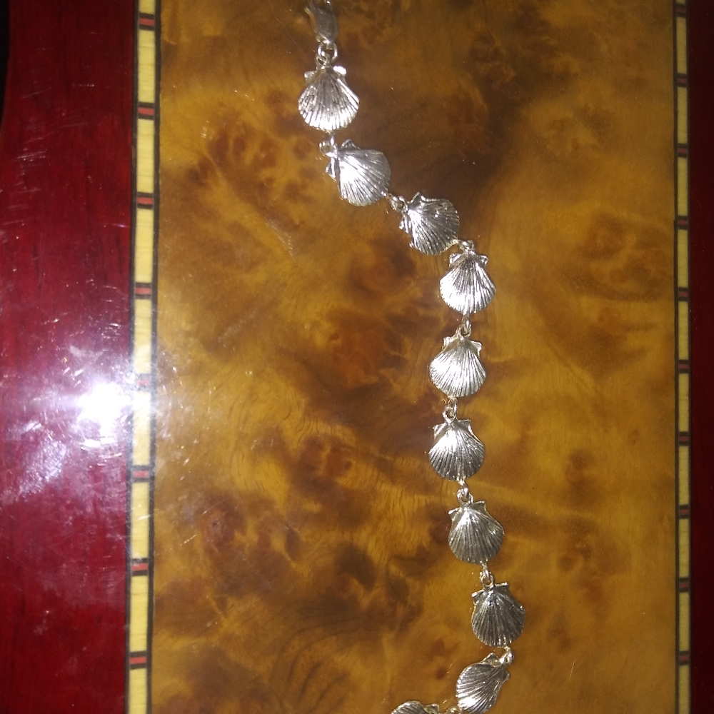 Sterling Silver Seashell Bracelet - image 1